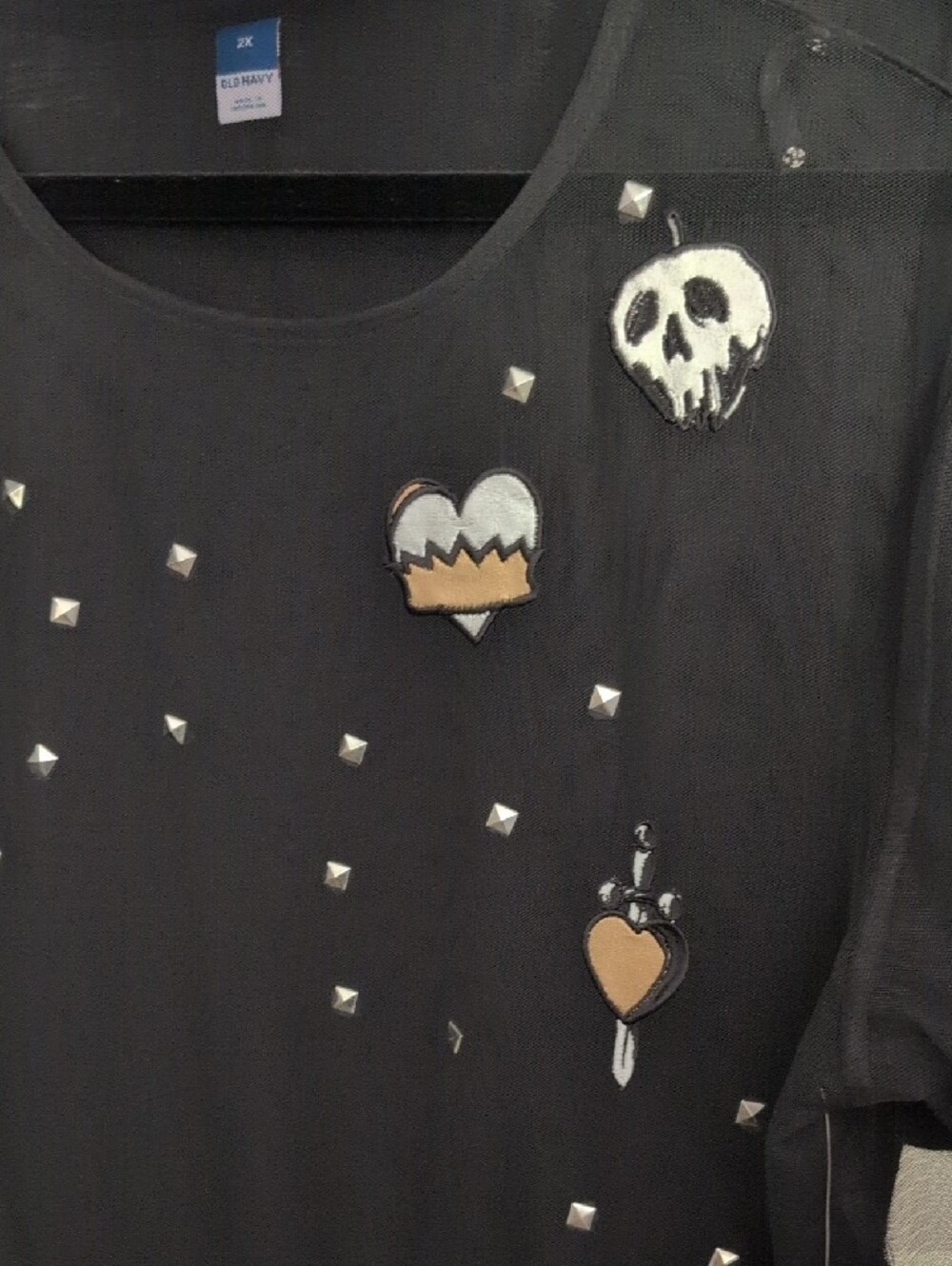 Disney Black Mesh Villains Dress with Graphic Accents - Picture 3 of 4